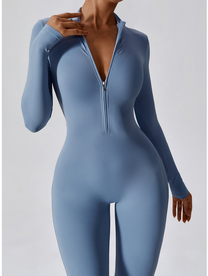Fayenne - Shaping Yoga Fitness Jumpsuit met Lange Mouwen