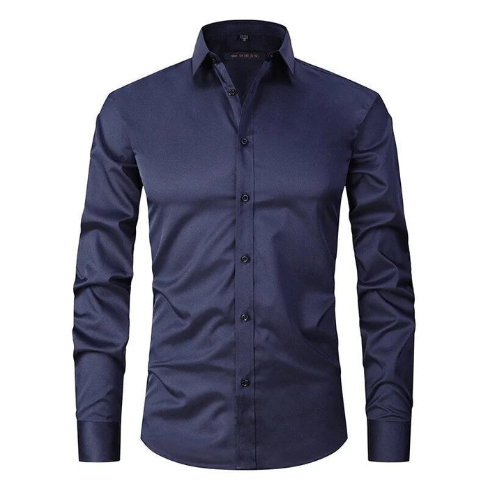 Heren Slim Fit Overhemd – Kreukvrij, Geschikt voor Werk en Dagelijks Gebruik