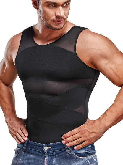 Heren Shapewear Tanktop Buikcontrole Mouwloos Onderhemd