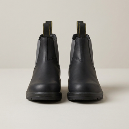PLUXSTYLE::numise::pull-tab-chelsea-boots::pack-grey