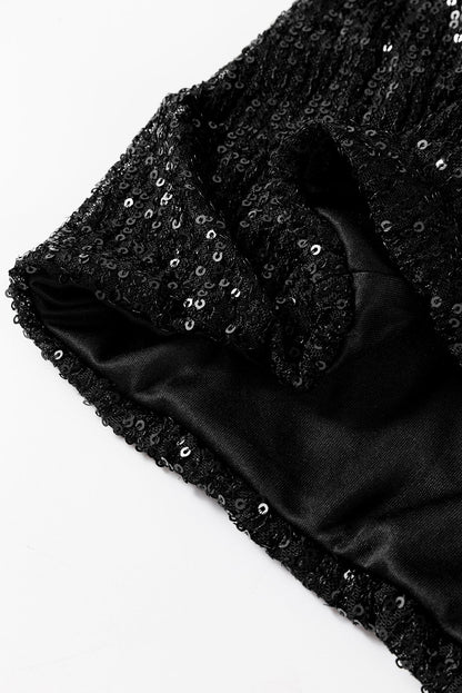 Eline - Zwarte Paillettenjacke