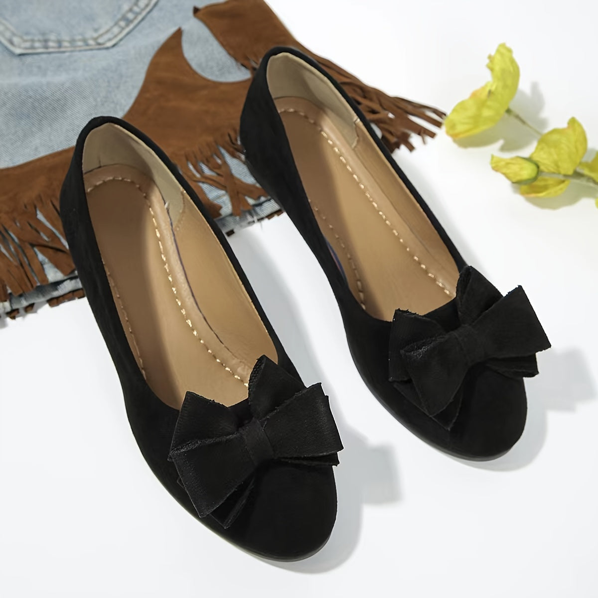 Dames Orthopedische Platte Schoenen met Strikdetail