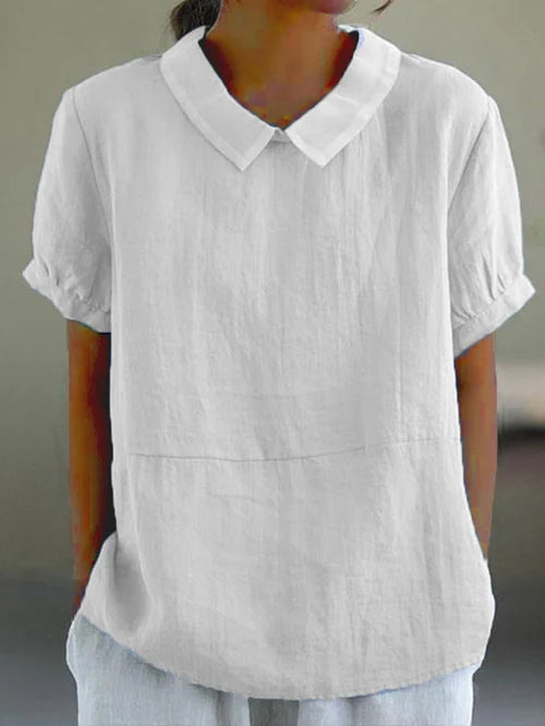 Avaya - Katoenen Blouse met Korte Mouwen