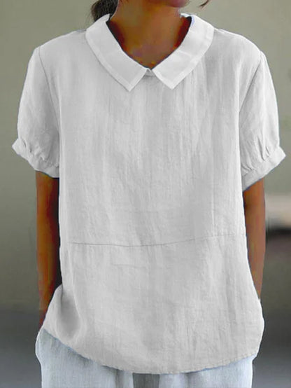 Avaya - Katoenen Blouse met Korte Mouwen