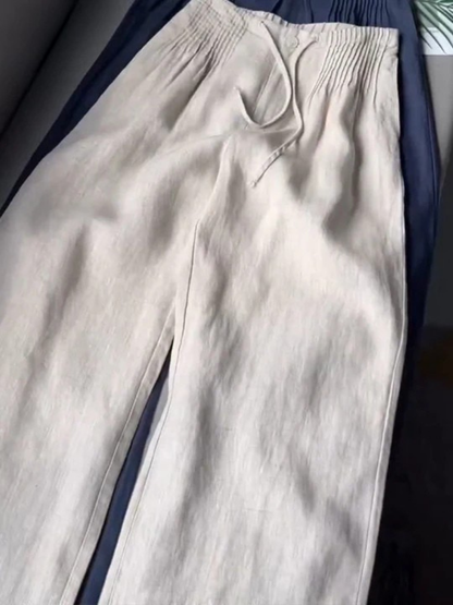 Dames Wide-Leg Broek High-Waist met Tunnelband