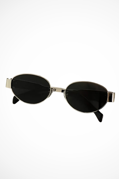Dames Zonnebril Ovaal Metalen Frame – Getinte Glazen
