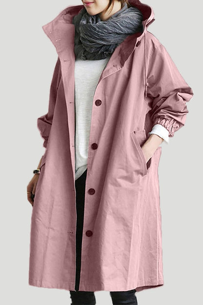 Dames Trenchcoat met Capuchon Waterafstotend – Jas voor Tussenseizoen