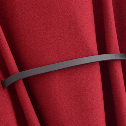 Dames Oversized Wol Cape Mantel – Grijs, Warm en Elegant voor Herfst en Winter