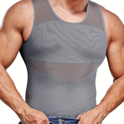 Heren Shapewear Tanktop Buikcontrole Mouwloos Onderhemd