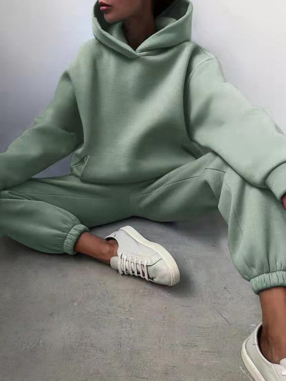 Dames Oversized 2-delig Joggingpak – Hoodie met capuchon & sweatpants, huispak voor loungewear en streetwear