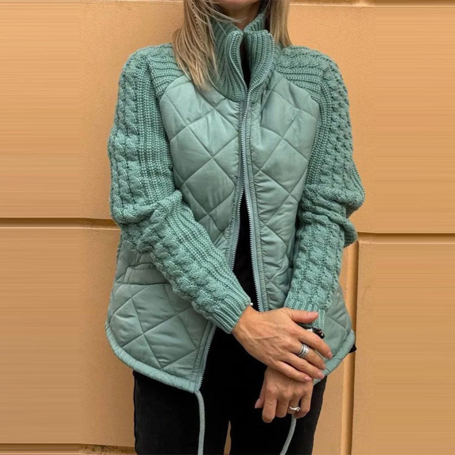❄️Winter Chic❄️ Gebreide Patchwork Puffy Jacket
