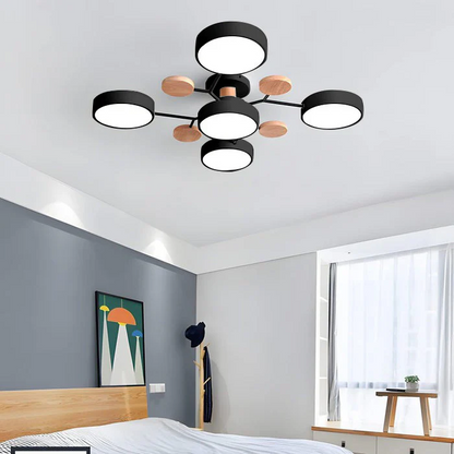 Ronde Plafondlamp IJzer met Acryl LED-lichtpunten