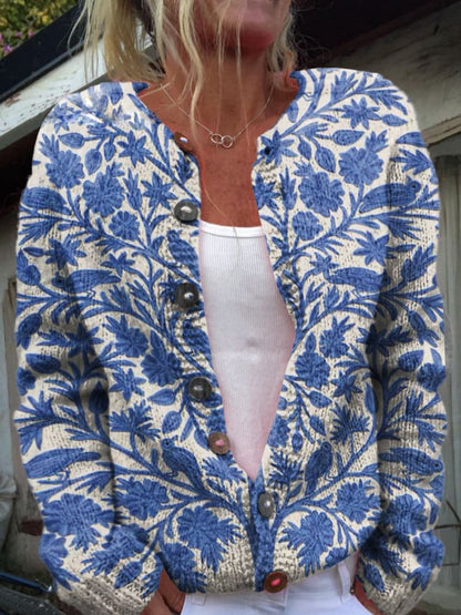 Dames Gebreide Vest met Bloemenborduursel – Lichtgewicht, Effen Kleur, Casual voor Lente en Herfst