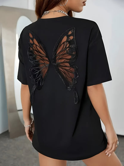 Bellamy - Cropped T-shirt met Vlinderkant