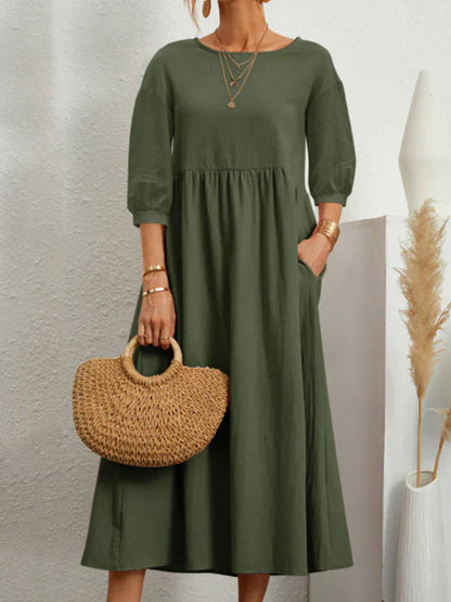 Fiora - Zomer Jurk met Ballonmouwen