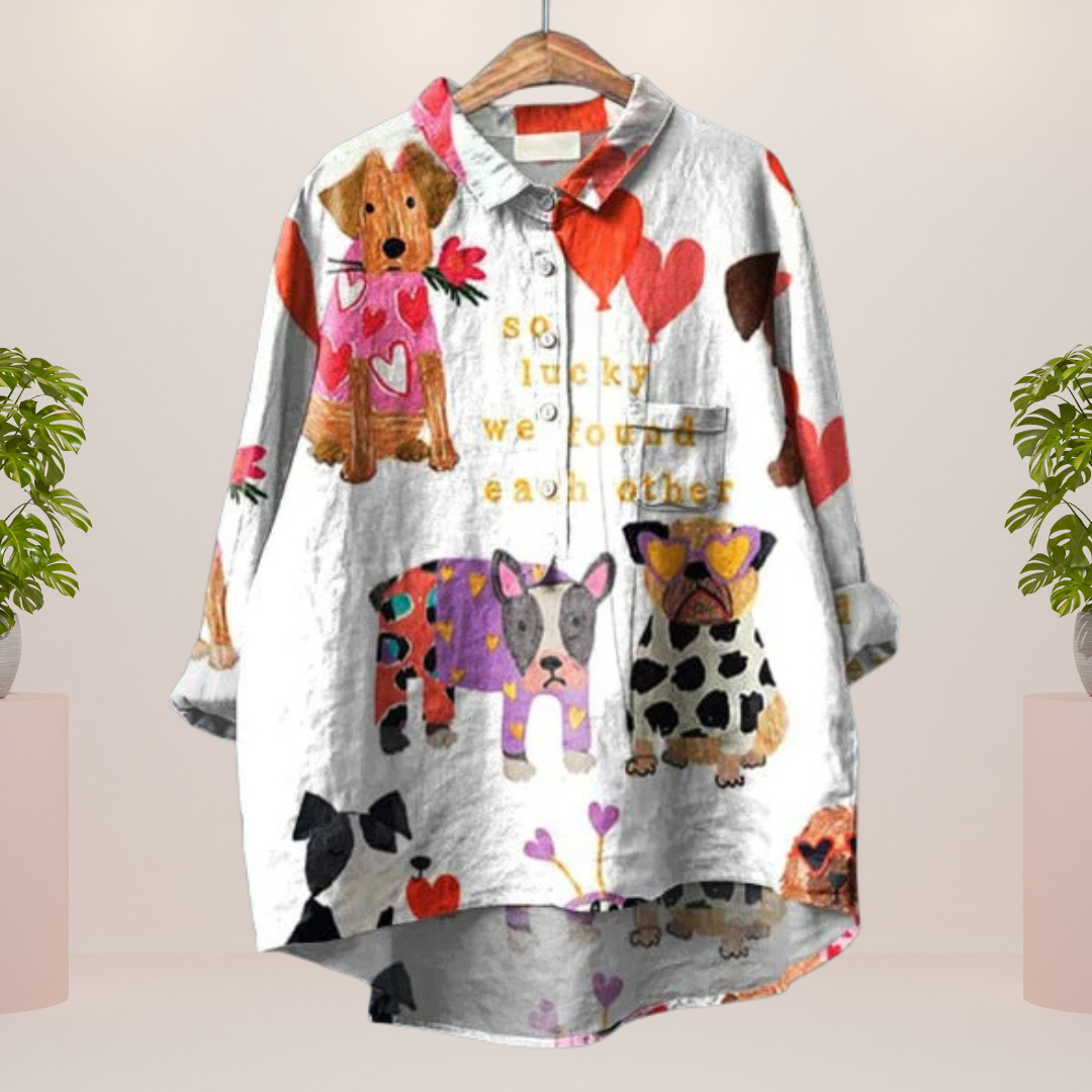 Dames Shirt met Kleurrijke Print