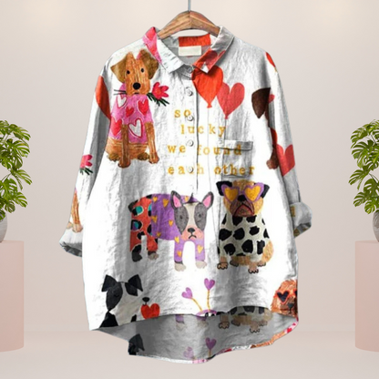 Dames Shirt met Kleurrijke Print