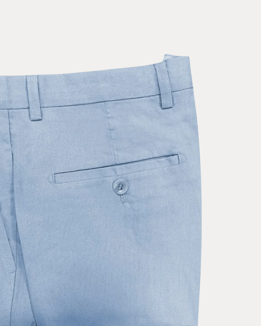 Heren Pak Slim Fit Linnen Colbert met Broek – Enkelrij Twee Knopen