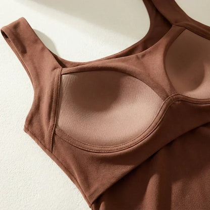 Dames Tanktop met Ingebouwde Bra - Zacht en Comfortabel Basic