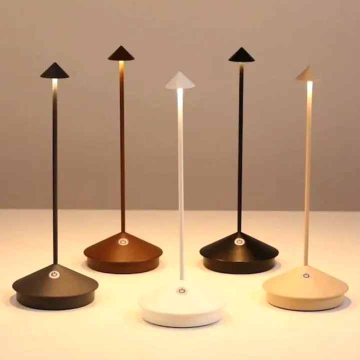 Draadloze LED Tafellamp Oplaadbaar Dimbaar Wit en Goud