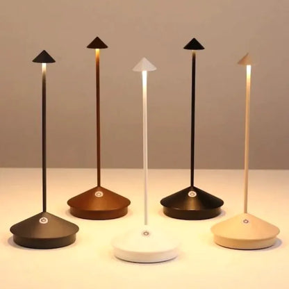 Draadloze LED Tafellamp Oplaadbaar Dimbaar Wit en Goud