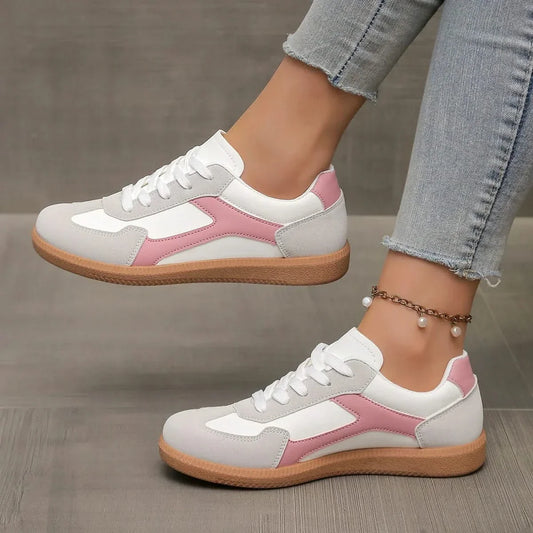 Dames Sneakers Leer met Gum Zool