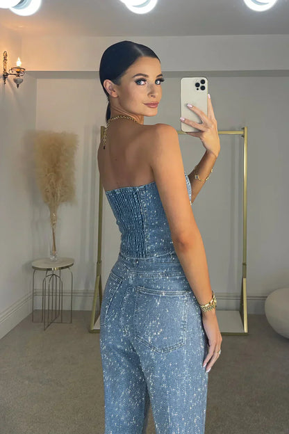 Lieve - Elegante Strapless Jumpsuit
