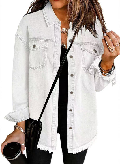 Denim Dames Jeansjack met Tijdloos Design – Perfect voor Dagelijks Gebruik