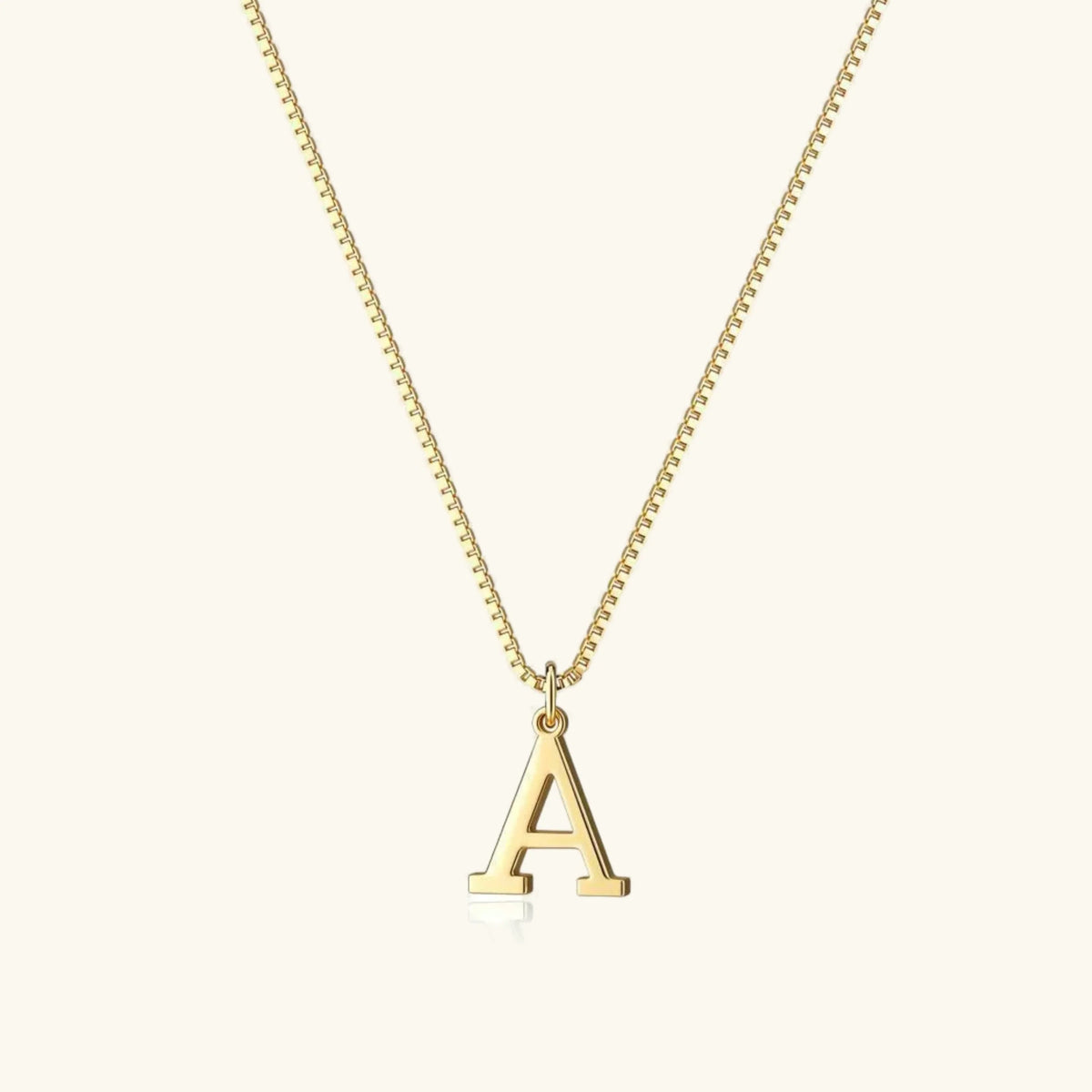 Dames Letterketting – Gold-Tone Initiaal Hanger