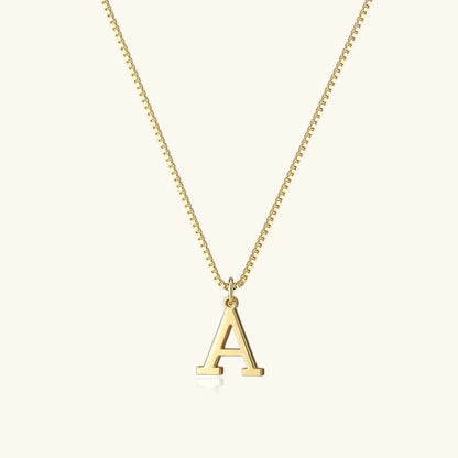 Dames Letterketting – Gold-Tone Initiaal Hanger