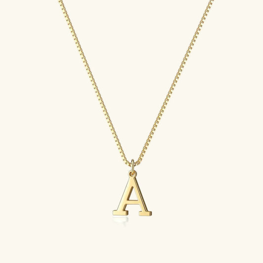 Dames Letterketting – Gold-Tone Initiaal Hanger