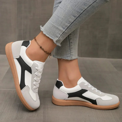 Dames Sneakers Leer met Gum Zool