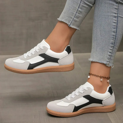 Dames Sneakers Leer met Gum Zool