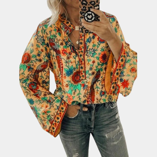 Yara - Vrolijke Blouse met Bloemenpatroon | Speels & Trendy