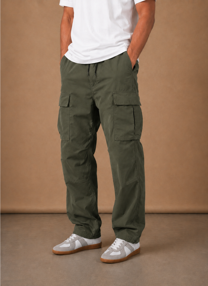 Halric | Men's Cargo Relaxed Utility Straight-Leg Trousers