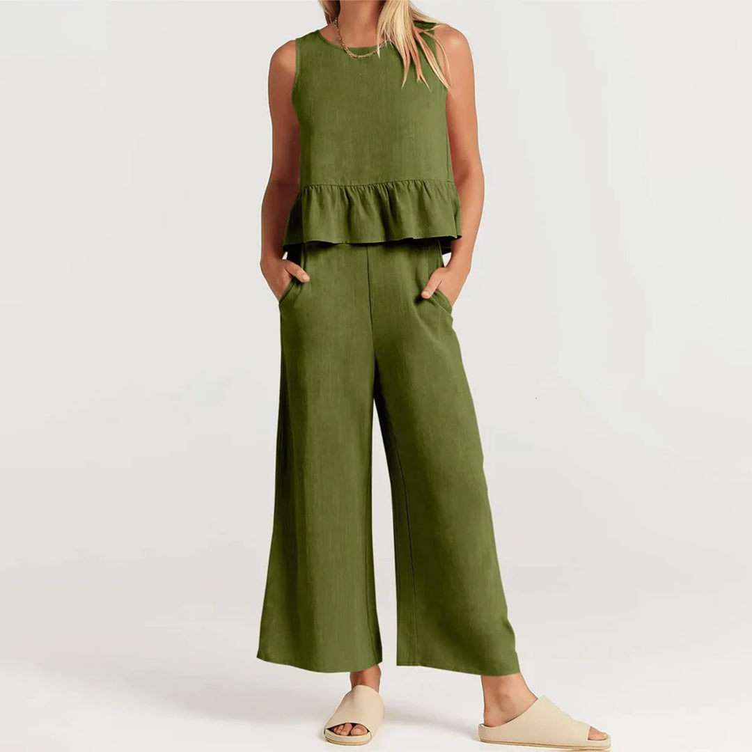 Giuliana - Tweedelig Set Met Mouwloos Topje Voor Zomer