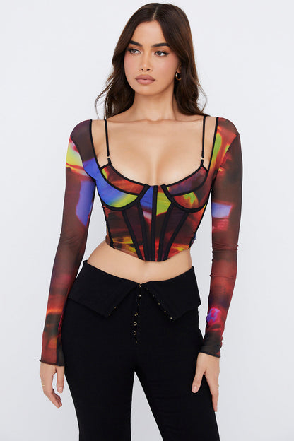Helisanne - Artistiek Mesh Corsettop