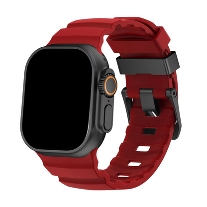 Siliconen Horlogebandje voor Apple Watch - Sportband met Titanium Gesp