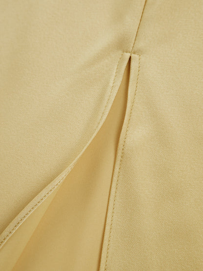 Luna - Zijdezachte Slip Dress met One-Shoulder en Midi Lengte