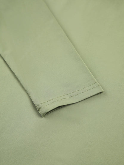 Dames Crop Top Lange Mouw - Stretch Ribtop met Duimgaatjes