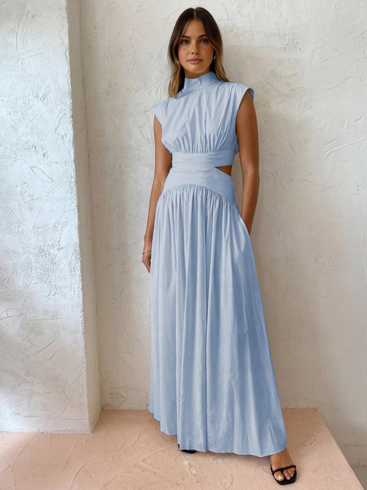 Livia - Stijlvolle Maxi Jurk met Uitgesneden Taille voor Dames