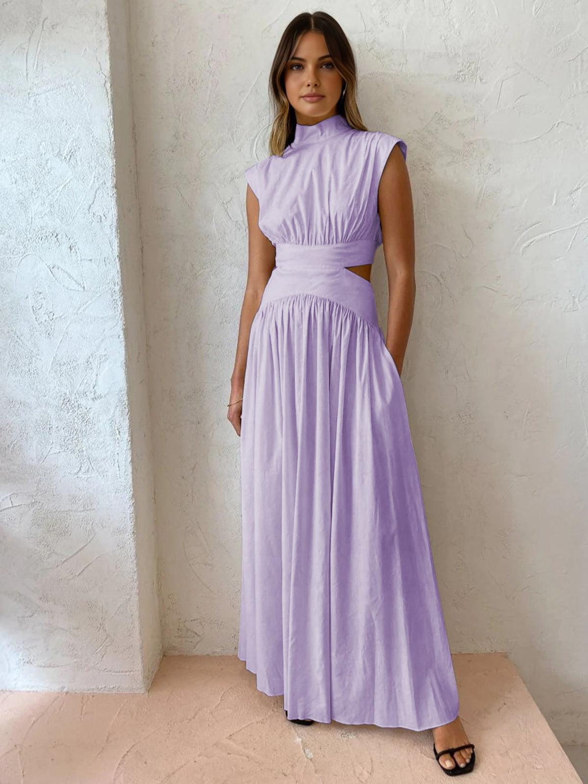 Livia - Stijlvolle Maxi Jurk met Uitgesneden Taille voor Dames