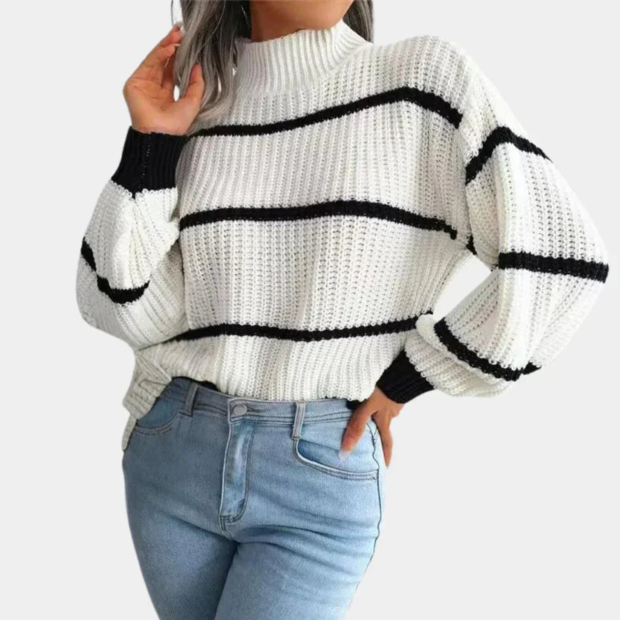 Dames Slim Fit Trui – Katoen, Casual voor Herfst en Winter
