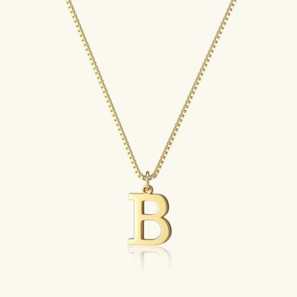 Dames Letterketting – Gold-Tone Initiaal Hanger