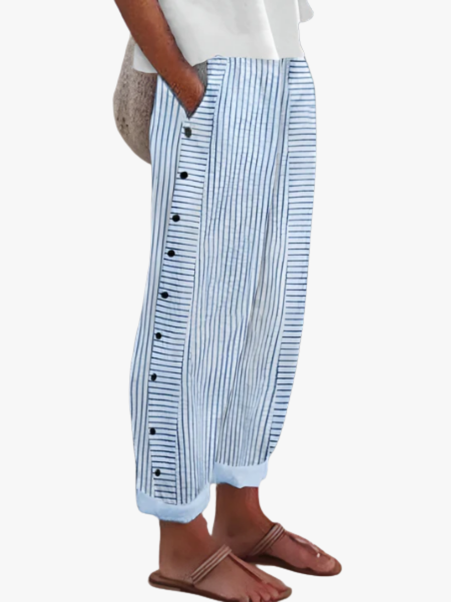 Dames Broek Gestreept Soepel Vallend