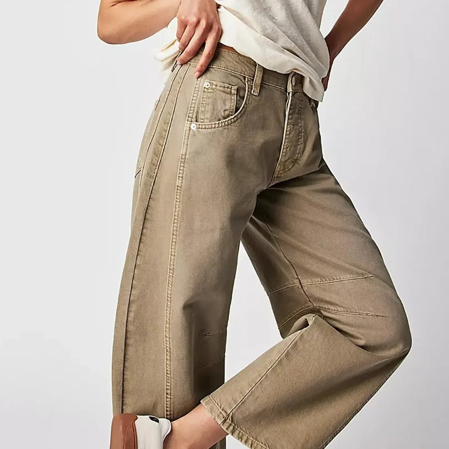 Dames High-Waisted Jeans – Relaxte Pasvorm voor Dagelijks Gebruik