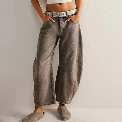 Dames High-Waisted Jeans – Relaxte Pasvorm voor Dagelijks Gebruik