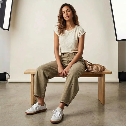 Dames High-Waisted Jeans – Relaxte Pasvorm voor Dagelijks Gebruik