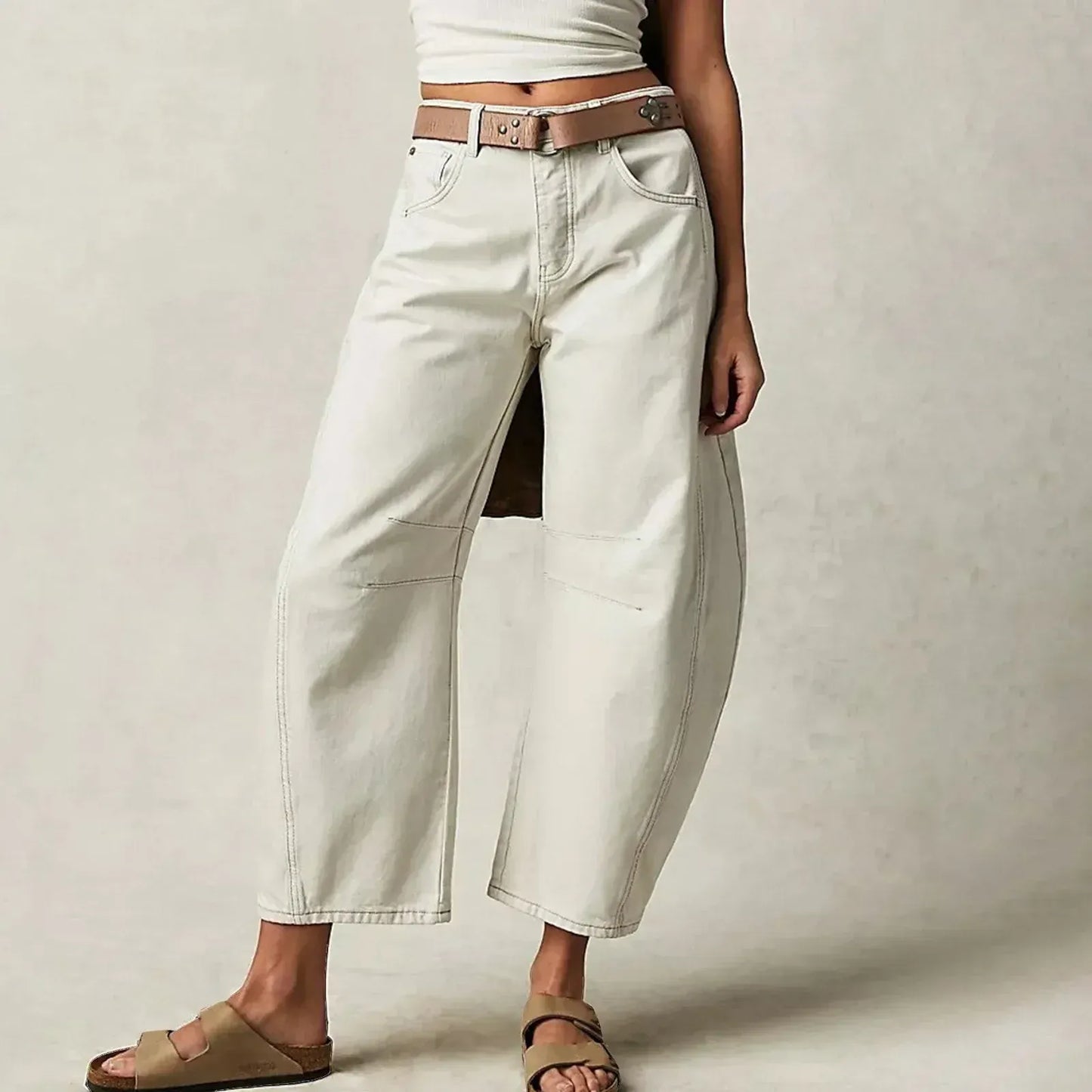 Dames High-Waisted Jeans – Relaxte Pasvorm voor Dagelijks Gebruik