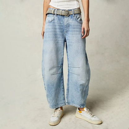Dames High-Waisted Jeans – Relaxte Pasvorm voor Dagelijks Gebruik